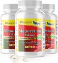 Amerika Medic & Science Magnesium 250 mg (150 Caplets) | Packung mit 3 Flaschen | Magnesiumoxid-Ergänzung für Männer und Frauen | Unterstützt gesunde Nerven- und Muskelfunktionen | Boosts Übung Leistung