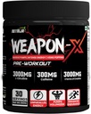 Weapon-X Pre-Workout Pulver mit 21 Wirkstoffen - 3 beste Formen von Kreatin, AAKG, Beta-Alanin, Koffeinierte | Pumpen, Viens Popping, Energie, Fokus & Stärke (30 Servierungen (Mango))