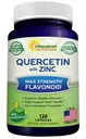 aSquared Nutrition Quercetin 1000mg mit Zinkergänzung - 120 Kapseln - Quercetin Dihydrat mit Schwarzer Elderberry & Zink - Max Strength Powder Complex Pills zur Verbesserung der Immunantwort