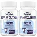 Supplemento 1300mg - Extra Alto 60% IgG Bovine Colostrum - Gut, Bone, Esercizio, Immune - 120 Capsule
