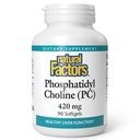 Natürliche Faktoren - Phosphatidyl Choline (PC) 420mg, Unterstützt gesunde Leberfunktion, 90 Weichgele