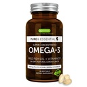 Igennus Advanced rTG Omega-3 IFOS Certified Wild Fish Oil & Vitamin D3, 1-a-Day, acidi grassi EPA & DHA, forma di trigliceridi ad azione rapida, ultra puro & non OGM, 60 Softgels