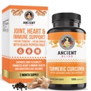 Kurkuma Curcumin mit Ginger & Bioperine, Kurkuma Curcumin mit schwarzem Pfeffer & Raw Ginger Root Powder Capsule Supplement von Ancient Bliss (120 Kapseln)