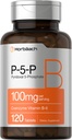 Horbäach P5P Aktiviertes Vitamin B6 100mg | 120 Tabletten | Vegetarische Ergänzung, Non-GMO, Glutenfrei | Pyridoxal 5 Phosphate | Coenzym B6