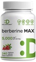 DEAL SUPPLEMENT Berberine Max Supplement mit Kurkuma, 5.000mg pro Servierung, 240 Veggie Kapseln – 97% reine Berberin HCl – 20:1 Kurkumawurzelextrakt – Vegetarisch Freundlich, Non-GMO
