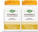 Nature's Way Vitamin C 500 mg mit Bioflavonoiden, 1000 mg Vitamin C pro Portion, 100 Kapseln, Packung von 2