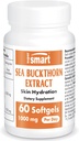 Supersmart - Sea Buckthorn Extract 500 mg - Argousier Extrakt mit Omega 7 - Hilft mit Verdauungsproblemen | Non-GMO & Gluten Free - 60 Softgels