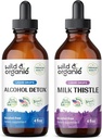 Wild & Organic Alcohol Detox Tincture 4 fl oz & Milk Thistle Tincture 4 fl oz
