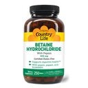 Country Life Betaine Hydrochlorid mit Pepsin 600 mg - 250 Tabletten