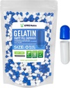 XPRS Nutra Größe 0 Leere Kapseln - 500 Graf Leere Gelatine Kapseln - Pillen DIY Kapsel Füllung - Pure Bovine Pill Gel Kapseln für Do-It-Yourself Ergänzungen (blau/weiß)