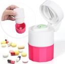Multifunktionsmedizin Crusher und Grinder für kleine Tabletten, Feinpulver, Reise Pillenschneider mit Tasse und Lagerung