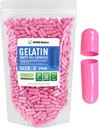 XPRS Nutra Größe 2 Leere Kapseln - 500 Graf Leere Gelatine Kapseln - Pillen DIY Kapsel Füllung - Pure Bovine Pill Gel Kapseln für Do-It-Yourself Ergänzungen (Pink)