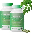 Pure Moringa Pulver Kapseln - 800mg, Antioxidans Superfood für Energie, Hautgesundheit & Gut Unterstützung - Reich an essentiellen Vitaminen & Aminosäuren - Natürlich, Non-GMO, 60 Kapseln (2)