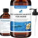 Wildes Alaskan Lachsöl für Pferd, Itch Relief, Fischöl Omega 3 EPA+DHA Fettsäuren, Haut- & Coat-Ergänzung für Pferde, Unterstützung Gemeinsame Funktion, Immun- & Herz-Gesundheit