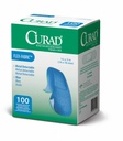 CURAD Food Service Metall Detectable Blue Stoff Klebebänder 3/4" x 3", Packung von 100