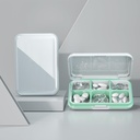 Pille Box Wasserdichte Reise Pille Case Tragbare tägliche Pille Behälter Pille Halter Geldbeutel 6 Komponenten Tasche Kompakte Medizin Organizer für Vitamin,Fische Öle, Ergänzungen, Messen (Large White)