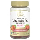 Solgar Vitamin D3 Gummi für Erwachsene 5.000IU Ultra Potency Vitamin Immunsystem Unterstützung für Frauen und Männer - Tasty Strawberry Flavor, Gluten & Gelatin Free Gummy, 2 Month Supply, 60 Portionen, 2g Zucker