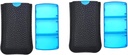 VOFOON Small Pill Organizer 3 Mal pro Tag Täglich 2 Pack, Reise Pille Box für Geldbörse Tasche, 3 Kompartiment Portable Medicine Vitamin Case, Fish Oil Box, Supplement Box