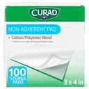 CURAD Sterile Nicht-Adherent Pads (Pack von 100), 3"x4", für sanfte Wundauflage und Absorption ohne Kleben