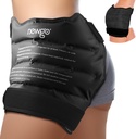 NEWGO Ice Pack für Hip Replacement Surgery, Gel Cold Pack Hip Ice Wrap für Hip Bursitis, Sciatica, Flexor Schmerz, Entzündung, Schwellung - Schwarz