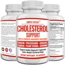 Cholesterin-Ergänzung, die funktioniert, unterstützt niedrigere hohe Cholesterin, Triglycerid, LDL & Raise HDL Natürlich, Herz Gesunde natürliche Kapseln mit Knoblauch, Pflanzen Sterole, Niacin, Guggul, 60 Ct