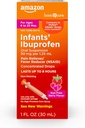 Soins de base Enfants : Ibuprofène Suspension buvable, 50 mg/1,25 mL, gouttes concentrées au goût des baies, sans colorant, 1 oz (paquet de 1)