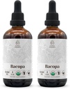 Bacopa USDA Organic | Alkoholfreier Extrakt, Bio Kräutertropfen, Ergänzung, Entspannung, Positive kognitive Wirkung | Tinkture Herb 2x4 oz
