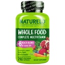 NATURELO Ganzes Lebensmittel Multivitamin für Frauen 50+ (Iron Free) mit Vitaminen, Mineralstoffen, & Bio-Extrakten - Ergänzung für Post Menopausal Women Over 50 - No GMO - 240 Vegan Kapseln