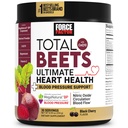 Kraftfaktor Total Beets Ultimate Herz-Gesundheit Blutdruck-Unterstützung mit CoQ10, Beet Root Powder, Grape Seed Extract, Blutdruck-Ergänzung für Zirkulation, Schwarze Kirsche, 30 Servierungen