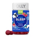 OLLY Kids Sleep Gummy, gelegentliche Schlafunterstützung, 0,5 mg Melatonin, L Theanin, Kamille und Zitronenbalsam Extrakte, Kinderkaubare Ergänzung, Himbeergeschmack - 90 Count