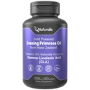 Naturalis Evening Primrose Oil (1300mg) | 100% Natürlich aus Neuseeland | Non-GMO, Soy & Glutenfrei, Zero Filler | 60 Softgels