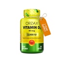 ORZAX Vitamin D3 2000 iu (50 mcg) – Non-GMO, Glutenfrei, Sugar Free, Dairy Free – 1 Jahr Versorgung mit starker Muskelfunktion und Immununterstützung – Stimmungsergänzung für Wellness (360 Softgel)