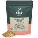 LILY THE VALLEY Licorice/Liquorice Root Powder - Ground Mulethi Aus Indien - Glycyrrrhiza Glabra - Natural Sweetener - Vegan & Gluten-Free - Verpackt in wiederverschließbaren Beutel (8oz, 226g)