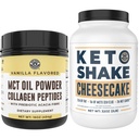 Left Coast Performance Keto MCT Pulver + Kollagen und Keto Cheesecake Mahlzeit Ersatz