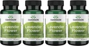 Swanson Lavender Flower - Kräuter-Ergänzung Förderung traditionellen Mood-Unterstützung - Kann Entspannung & Steady Nerves fördern - (60 Kapseln, 400mg Jeder) 4 Pack