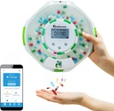 Adamson TimelyMed Smart Pill Dispenser Maschine mit Alarm + WiFi App Monitoring + 28 Tage Medizin Spender + Automatische Pillen Spender für ältere Alarm & Alzheimer Pflege + Lock Key + Weiß Grün