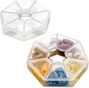MEDca Wöchentliche Pille Organizer Klare 7-Sided Pillen Reminder, Runde Form Pack von 2