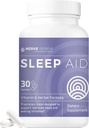 NERVE RENEW Schlafhilfe - Nahrungsergänzungsmittel für besseren Schlaf - 30 Kapseln - Arbeitet schnell - Gentle All-Natural Kräuter- und Vitamin-Formel mit Melatonin, Magnesium, Zink, Aminosäuren, Kräuterextrakte