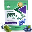 Best Tasting Super Greens Powder mit 40+ Superfoods – Delicious Daily Green Powder mit Vitamin B12, Zink, Vitamin C, Magnesium & Calcium – Green Juice Superfood Mix - Blueberry Acai Flavor