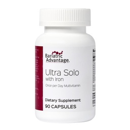 Bariatric Advantage Ultra Solo mit Eisen - Einmal täglich Multivitamin - für Bariatric Patienten - mit Thiamin, Vitamin A & More - Glutenfrei - 90 Kapseln
