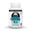 Quelle Naturals Pantothensäure 100 mg Vitamin B-5 Nahrungsergänzungsmittel - 250 Tabletten