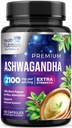 Ashwagandha Ergänzungen - 2100mg Ashwagandha Kapsel für Damen und Herren, Natürliche Antioxidante Unterstützung, Ashwa Root Extract, Extra Strength Calm Support mit schwarzem Pfeffer, Vegan & Gluten kostenlos - 120 Kapseln