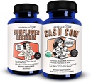 Legendairy Milk Sunflower Lecithin + Cash Cow, Stillende Ergänzungen für Milchversorgung Erhöhung und gekämmte Milch Ducts - Lactation Unterstützung für Brustmilchproduktion, Fenugreek Kostenlos