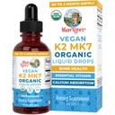 MaryRuth Organics USDA Organic Vitamin K2 MCT Flüssigkeitstropfen für Erwachsene & Kinder | 100 mcg K2 MK7 pro Portion + Bio-MCT-Öl | Vegan K2 Vitamin für Knochen Gesundheit | Herzgesundheit | Calciumabsorption | 1oz