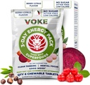 Voke Energy Tablets - Rapid Focus Superfood Chewable Tablets, Pocket Portable, Resealable Packaging, Vitamin C, unterstützt Fokus Memory Konzentration klares Denken und gute Stimmung. 30 Count (Pack von 5)