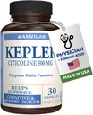 Kepler - Citicoline 500mg - unterstützt Gehirnfunktion - CDP-Choline - für kognitive & Gedächtnis Gesundheit - Hilft zu erinnern & Recall - Glutenfrei & Non-GMO - Nahrungsergänzung - 30 Kapseln