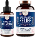 WINDSOR BOTANICALS Menopause Multivitamin und flüssiges Melatonin 3mg - Frauengesundheitsunterstützung Bundle