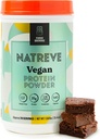 Natreve Vegan Protein Powder - 25g Pflanzenbasiertes Proteinpulver mit Probiotika und Aminosäuren - Glutenfreies Fudge Brownie, 18 Portionen