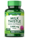 Nature's Truth Milk Thistle Supplement | 200 Kapseln | Non-GMO und Gluten Free Seed Extract | Silymarin Marianum