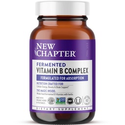 Neue Kapitel Vitamin B Complex, gefruchtete Vitamin B Complex, USDA Organic, ONE Täglich für Zelluläre Energie + Gehirn + Schönheit, 100% Vegan, Glutenfrei - 60 Count